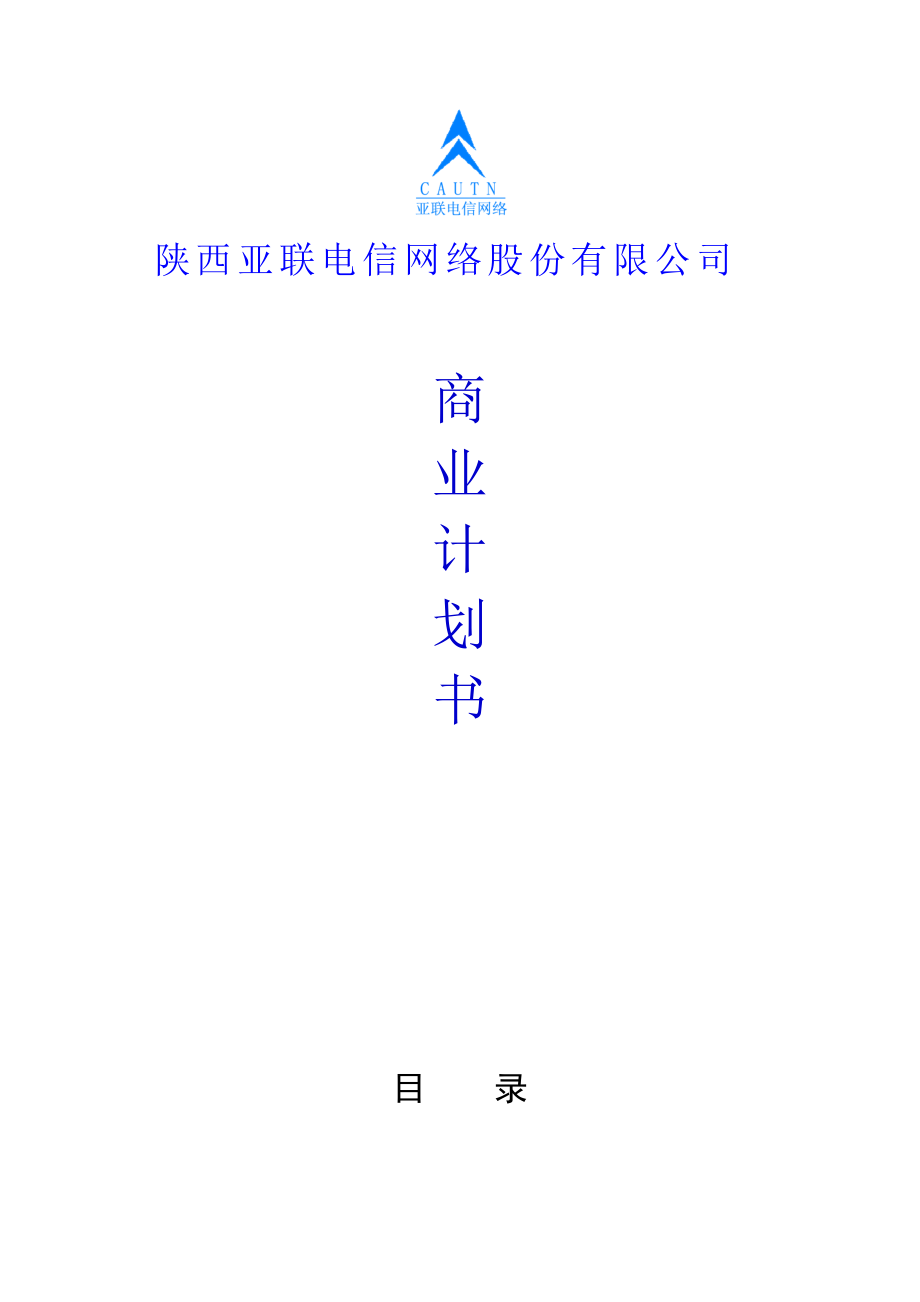 网络股份有限公司商业综合计划书_第1页