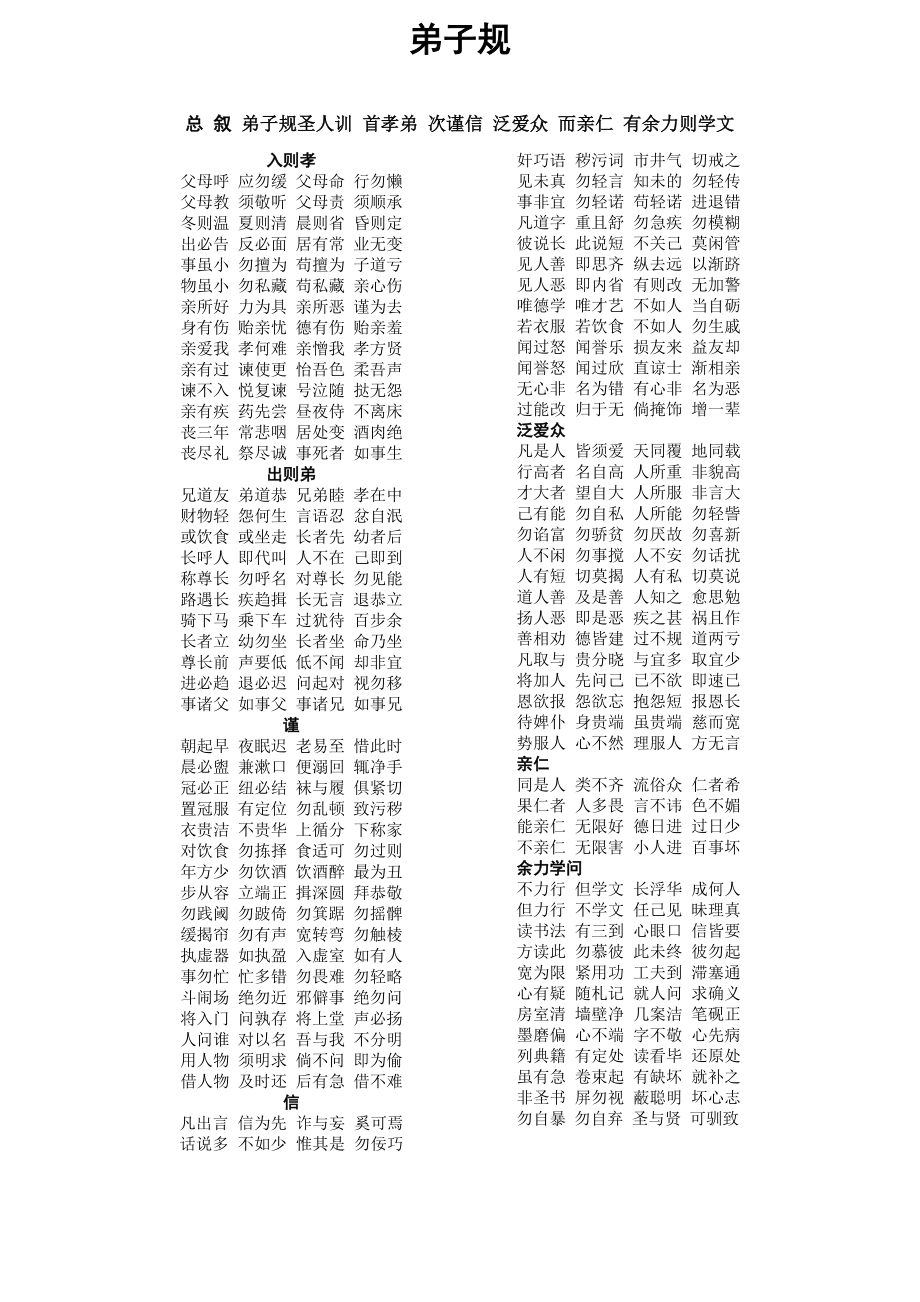 弟子规全文及解释_第1页