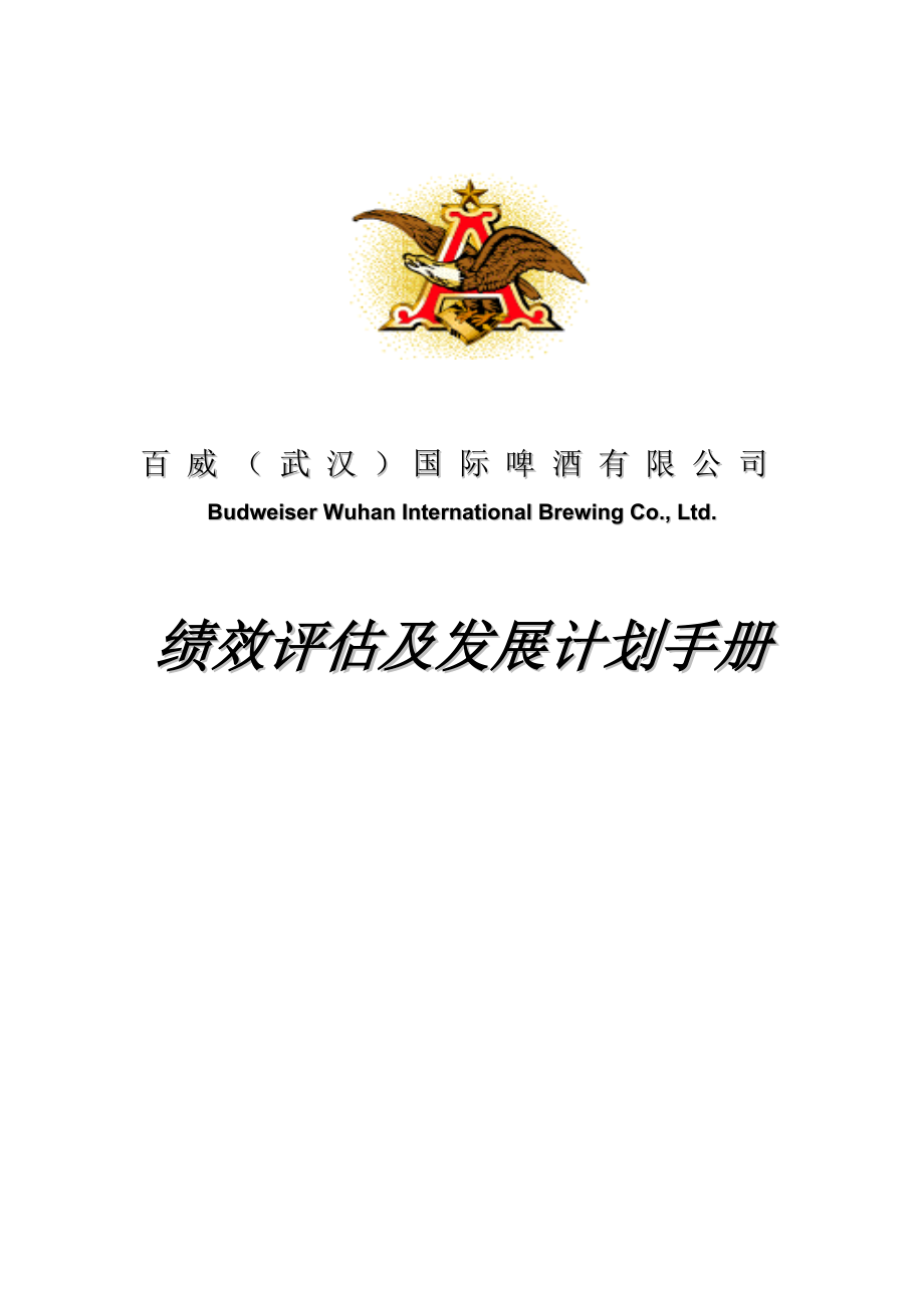 国际啤酒有限公司绩效评估及发展综合计划标准手册_第1页