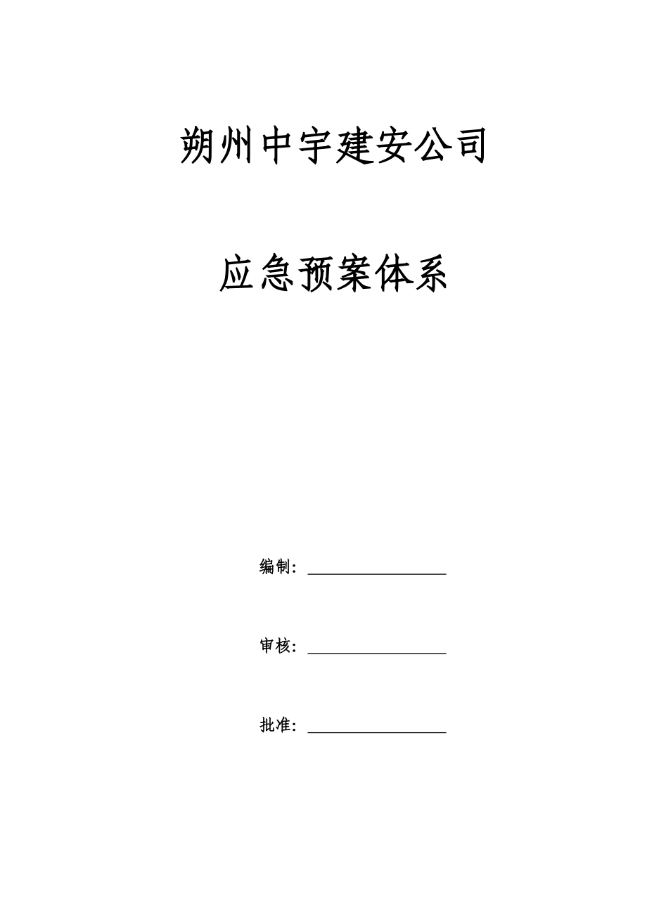 关键工程公司应急全新预案全新体系_第1页