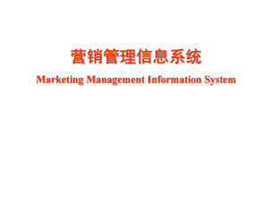 营销管理信息系统课件