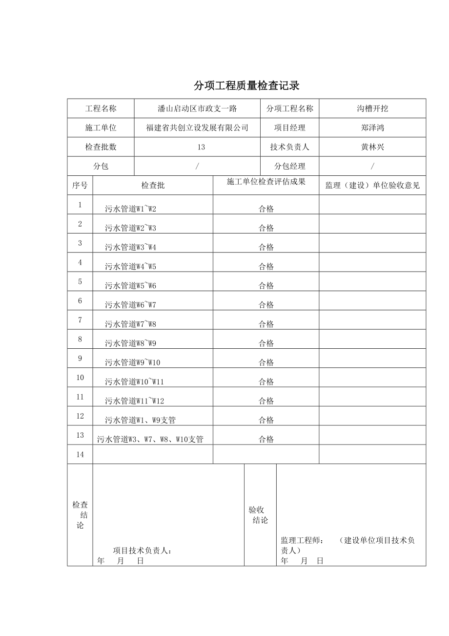 分部分项关键工程质量验收记录_第1页