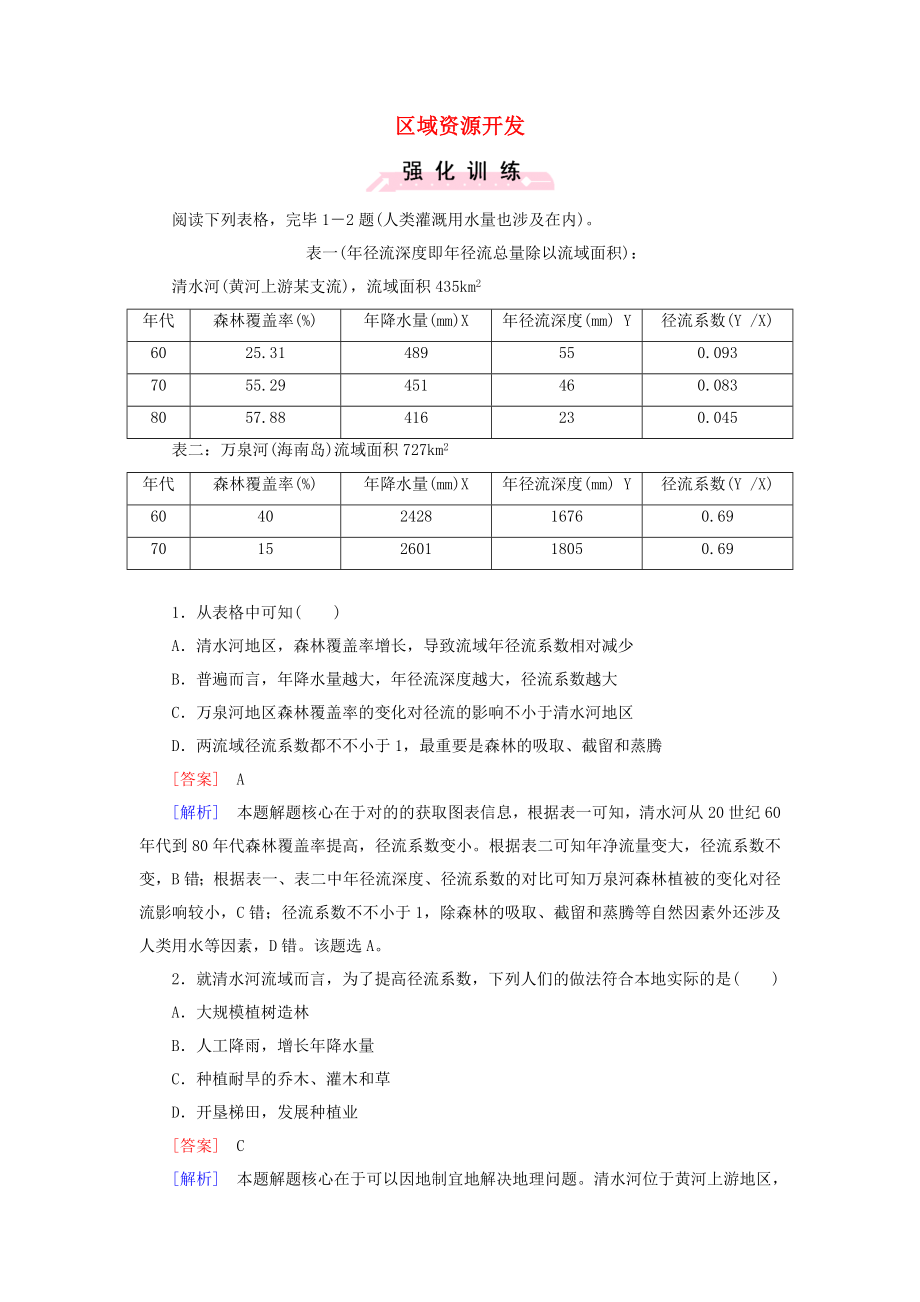 地理二輪復(fù)習(xí) 考點16 區(qū)域資源開發(fā)_第1頁