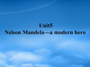 高考英语一轮复习5 Unit 5 Nelson Mandelaa modern hero课件 新人教必修2
