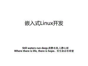 嵌入式Linux开发