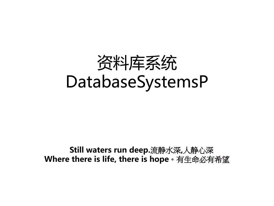 库系统DatabaseSystemsP_第1页