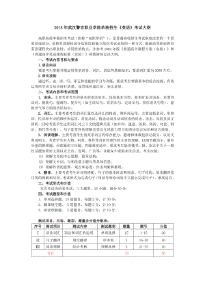 2018年武汉警官职业学院单独招生英语考试大纲