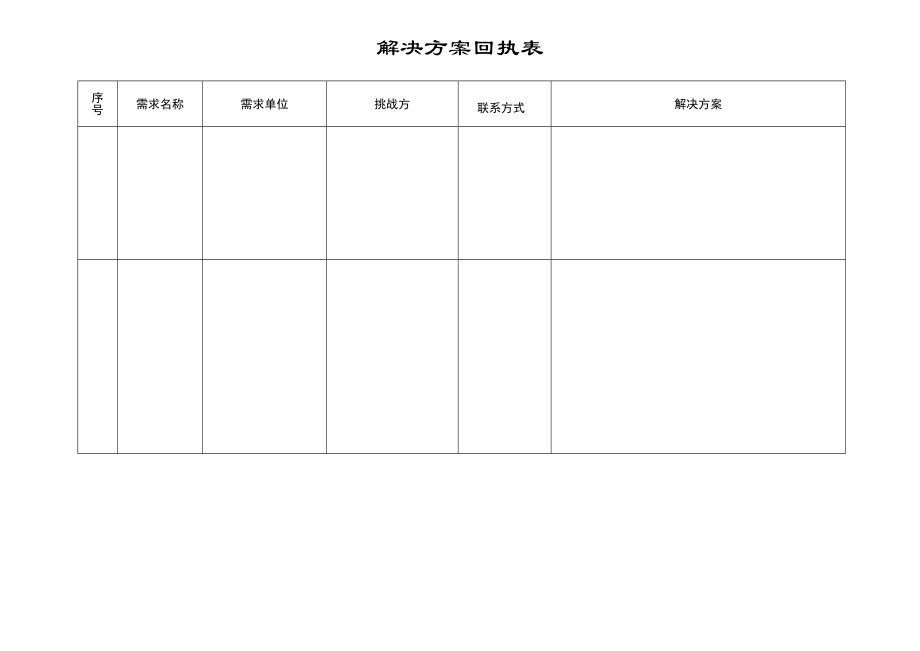 解决方案回执表_第1页