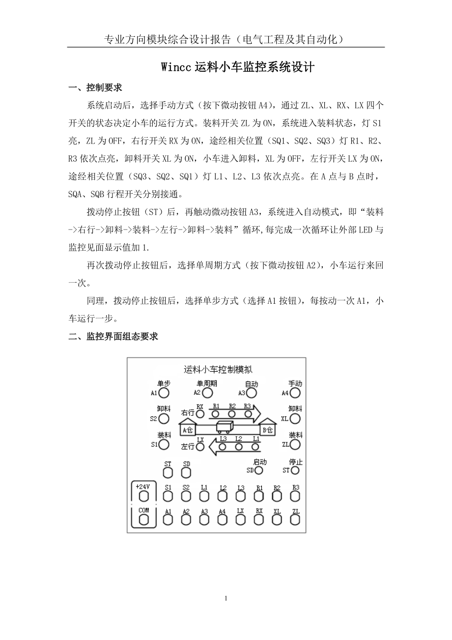 Wincc运料小车监控系统设计_第1页