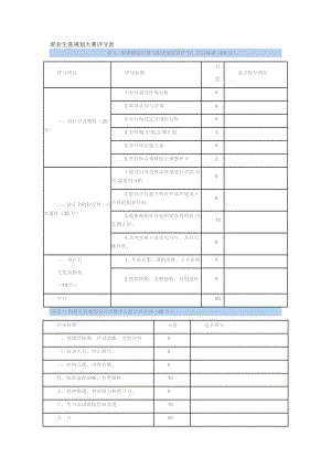 职业生涯规划大赛评分表(共2页)