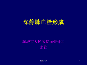 下肢靜脈血栓 深靜脈血栓形成 血管外科（深度分析）