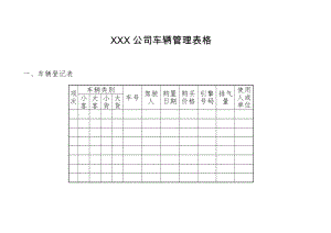 XXX公司车辆管理表格(共15页)