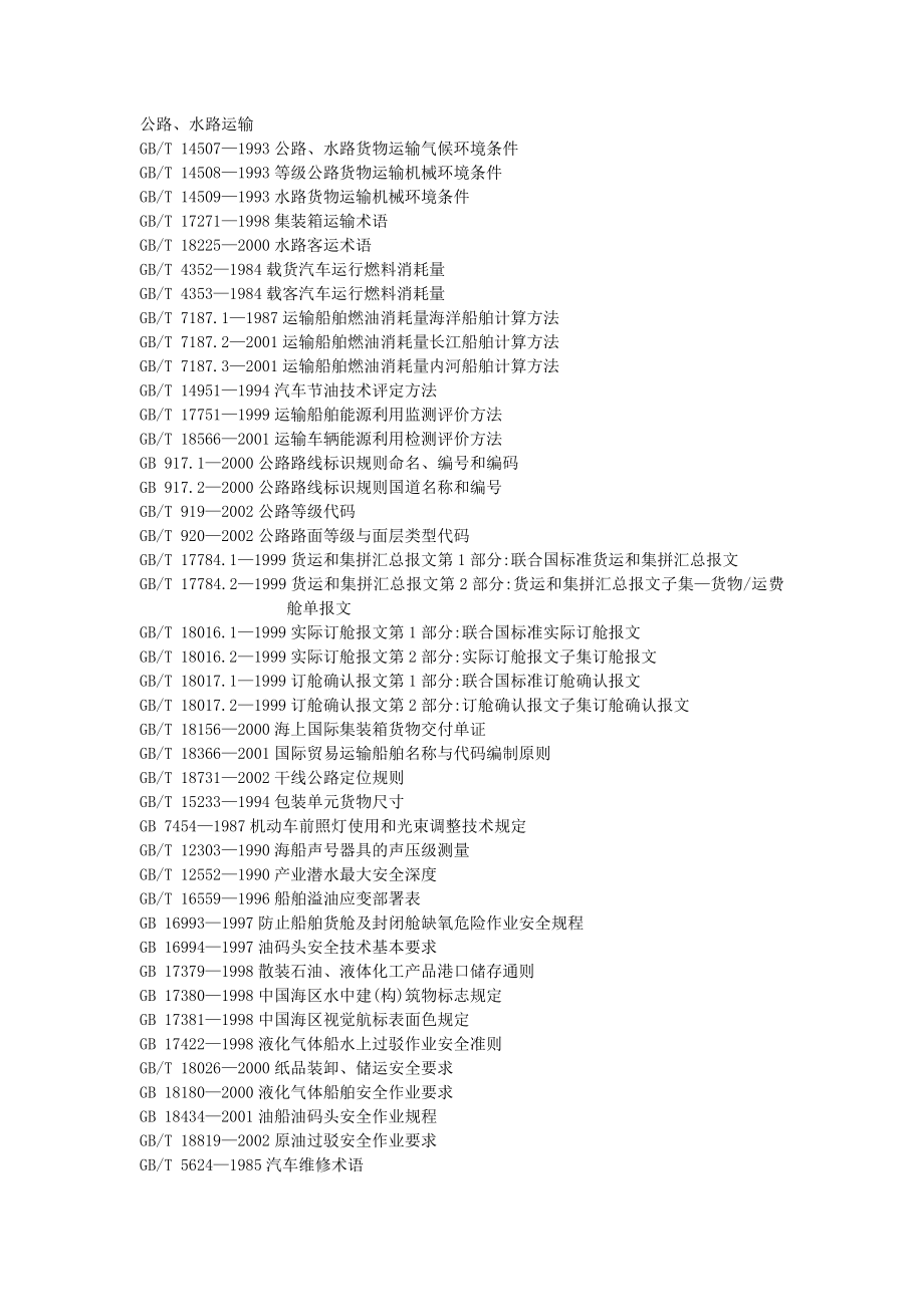 机械常识R_公路、水路运输之国际标准目录机床知识_第1页