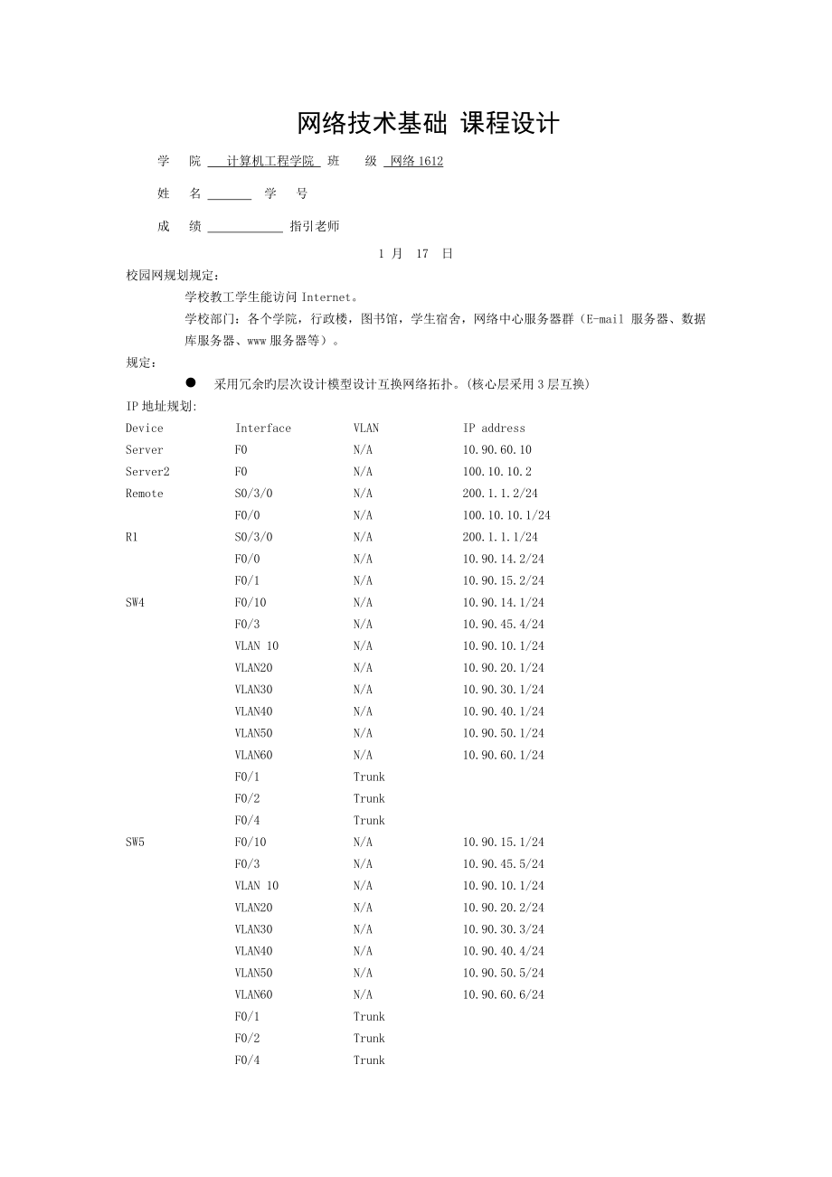 網(wǎng)絡(luò)課程設(shè)計 (2)_第1頁