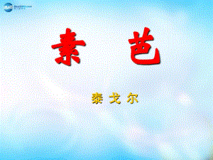 湖南省新田县第一中学高中语文外国小说欣赏第四单元素芭课件