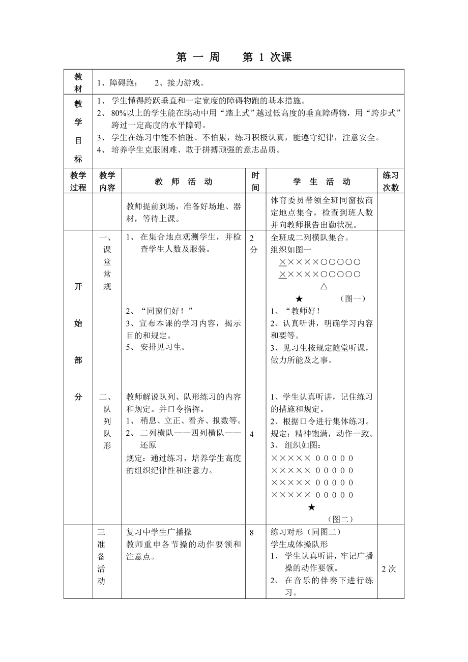 九年级体育上册教案集_第1页