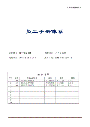 员工手册体系【考勤管理制度】详细版上海地区