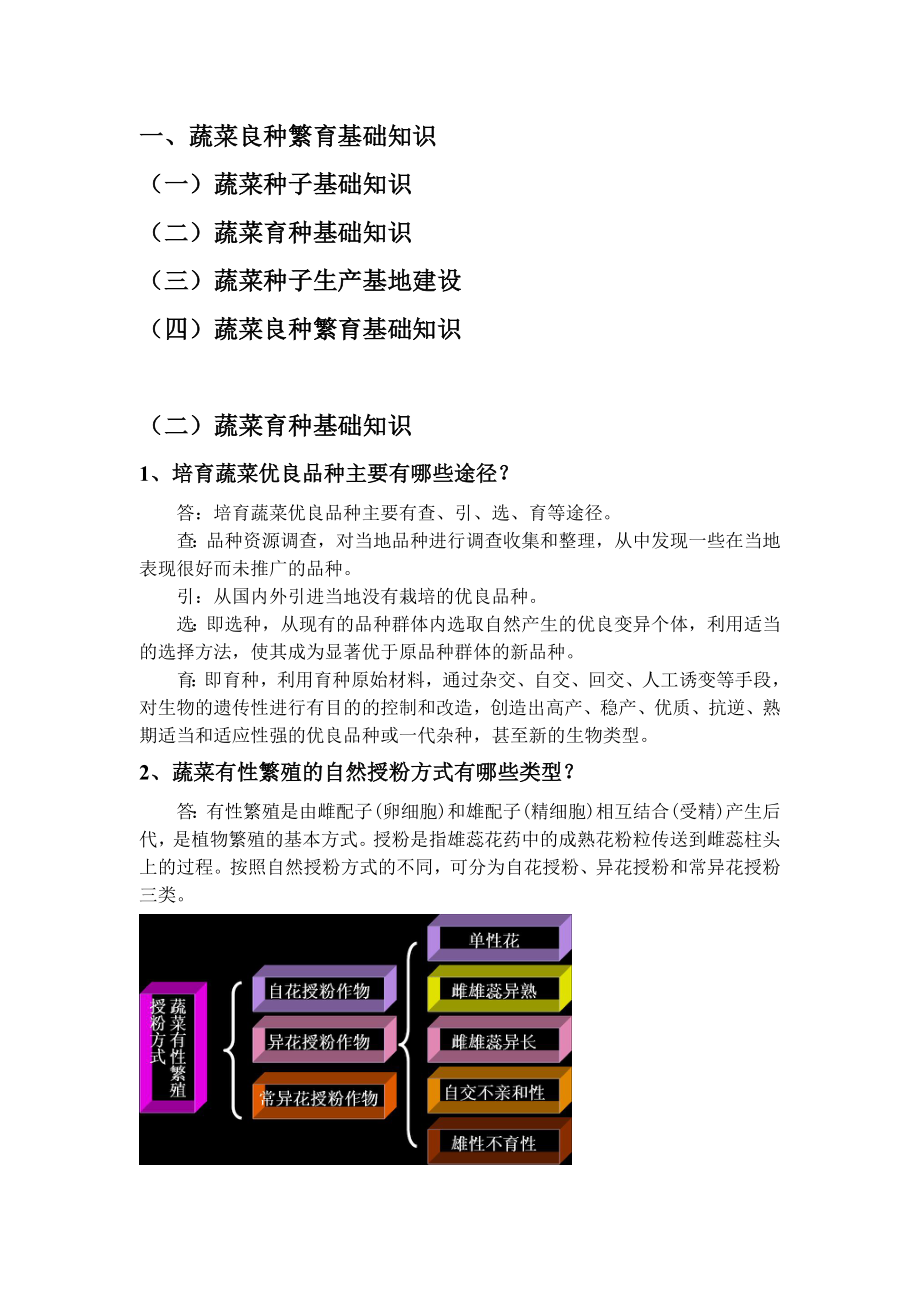 蔬菜育种基础知识资料(共16页)_第1页