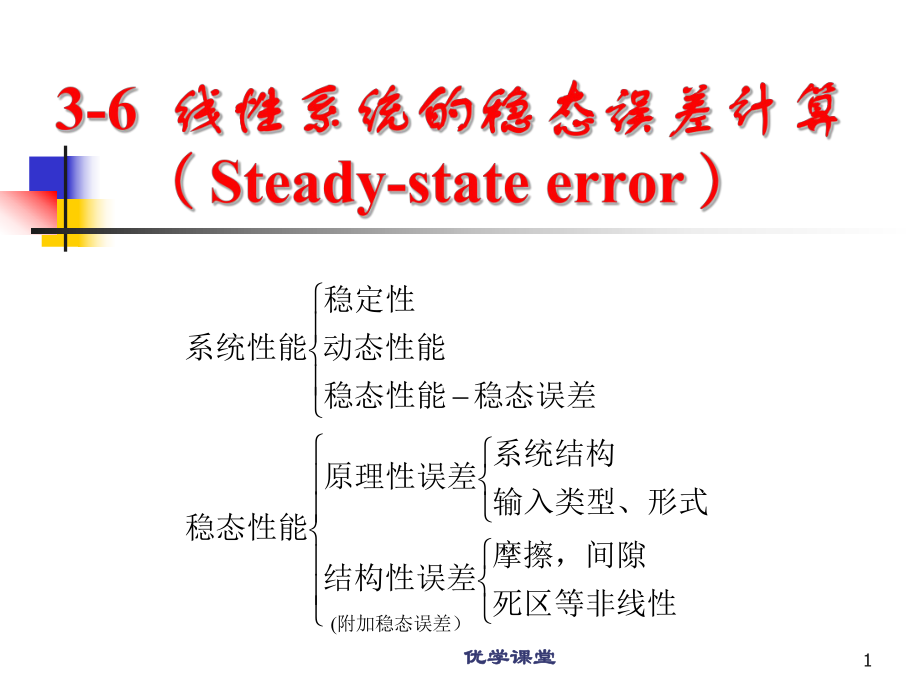 《自动控制原理》第三章 3-5 稳态误差计算【教学内容】_第1页