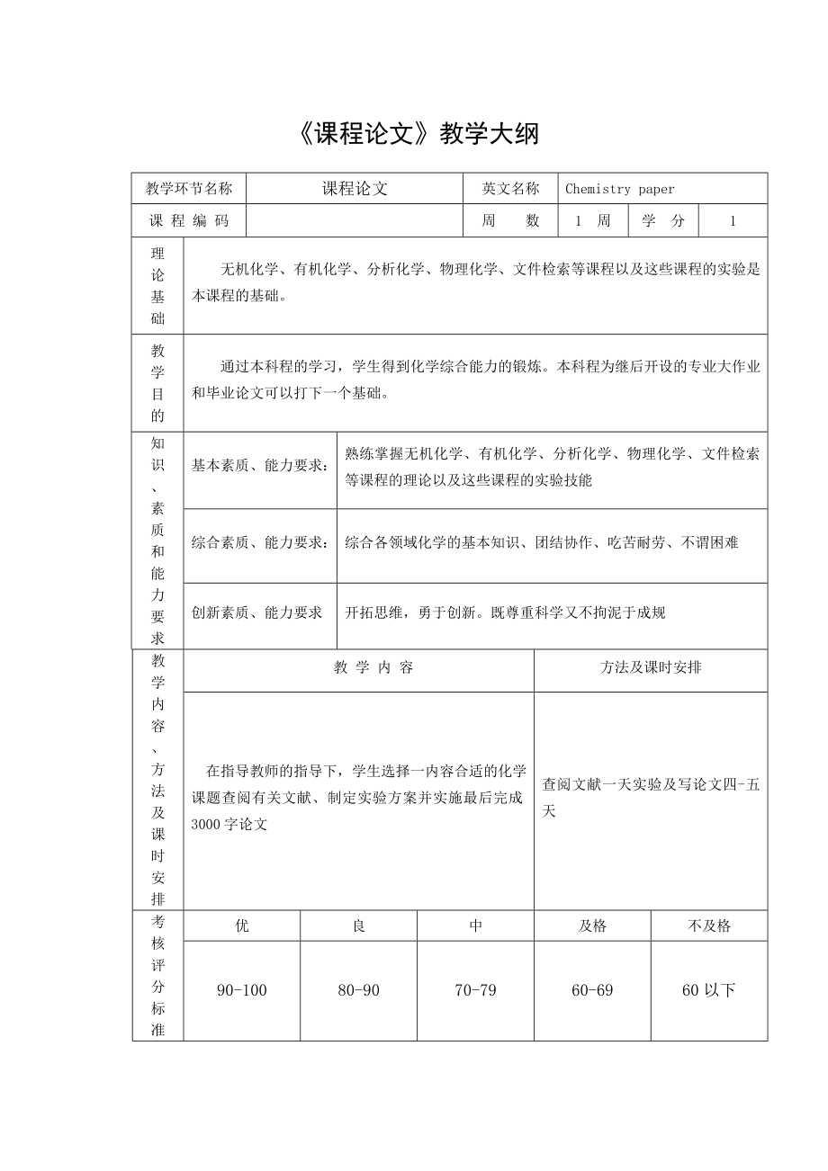 《课程论文》教学大纲_第1页