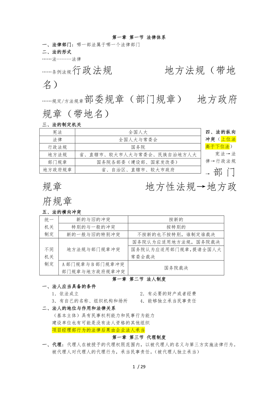 二建法规知识点归纳_第1页