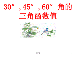 30°,45°,60°角的三角函數(shù)值【上課材料】