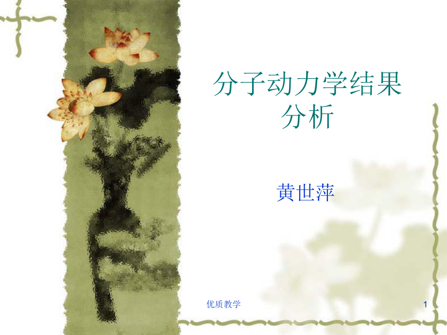 分子动力学结果分析【章节优讲】_第1页