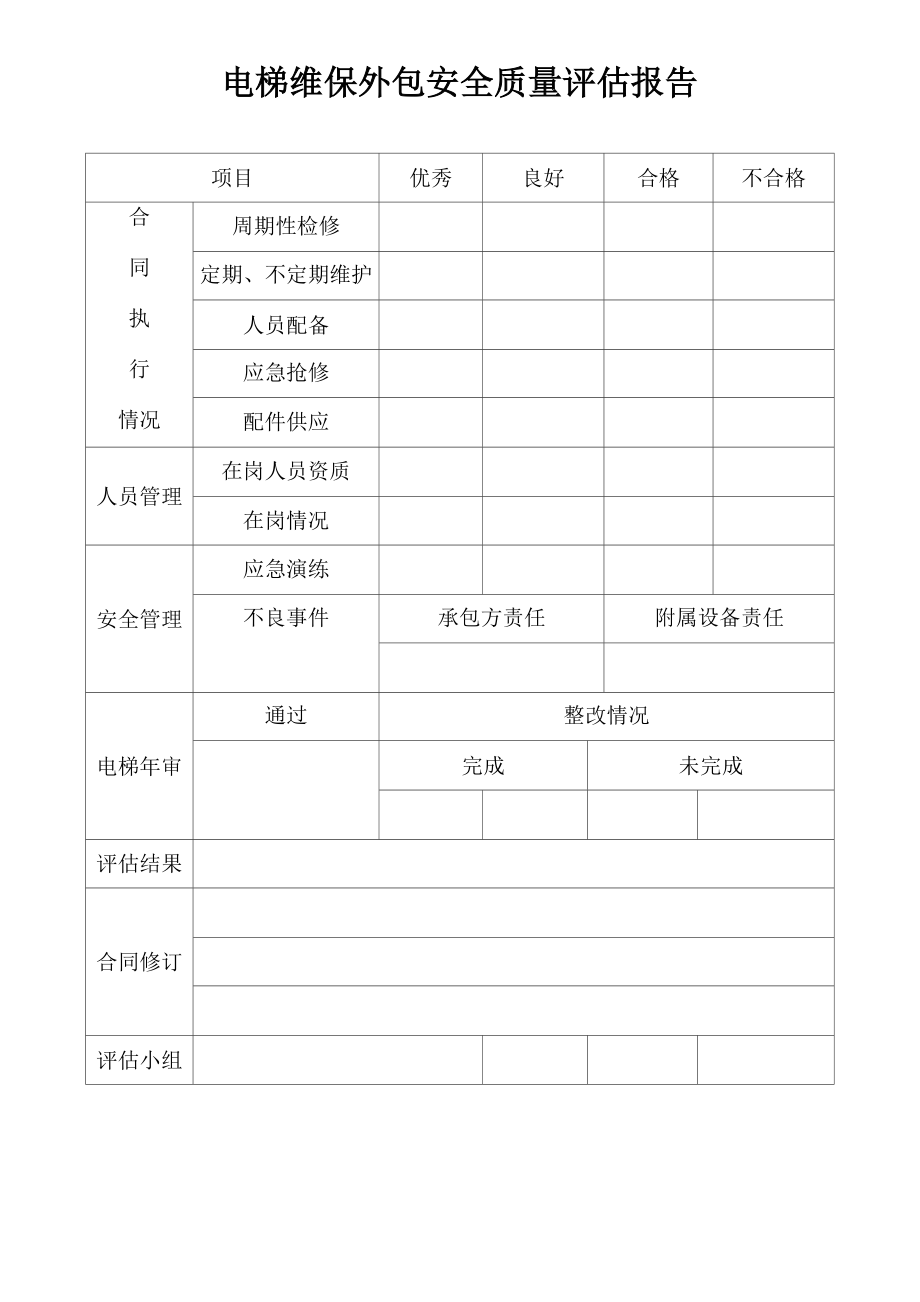 电梯维保外包安全质量评估报告_第1页