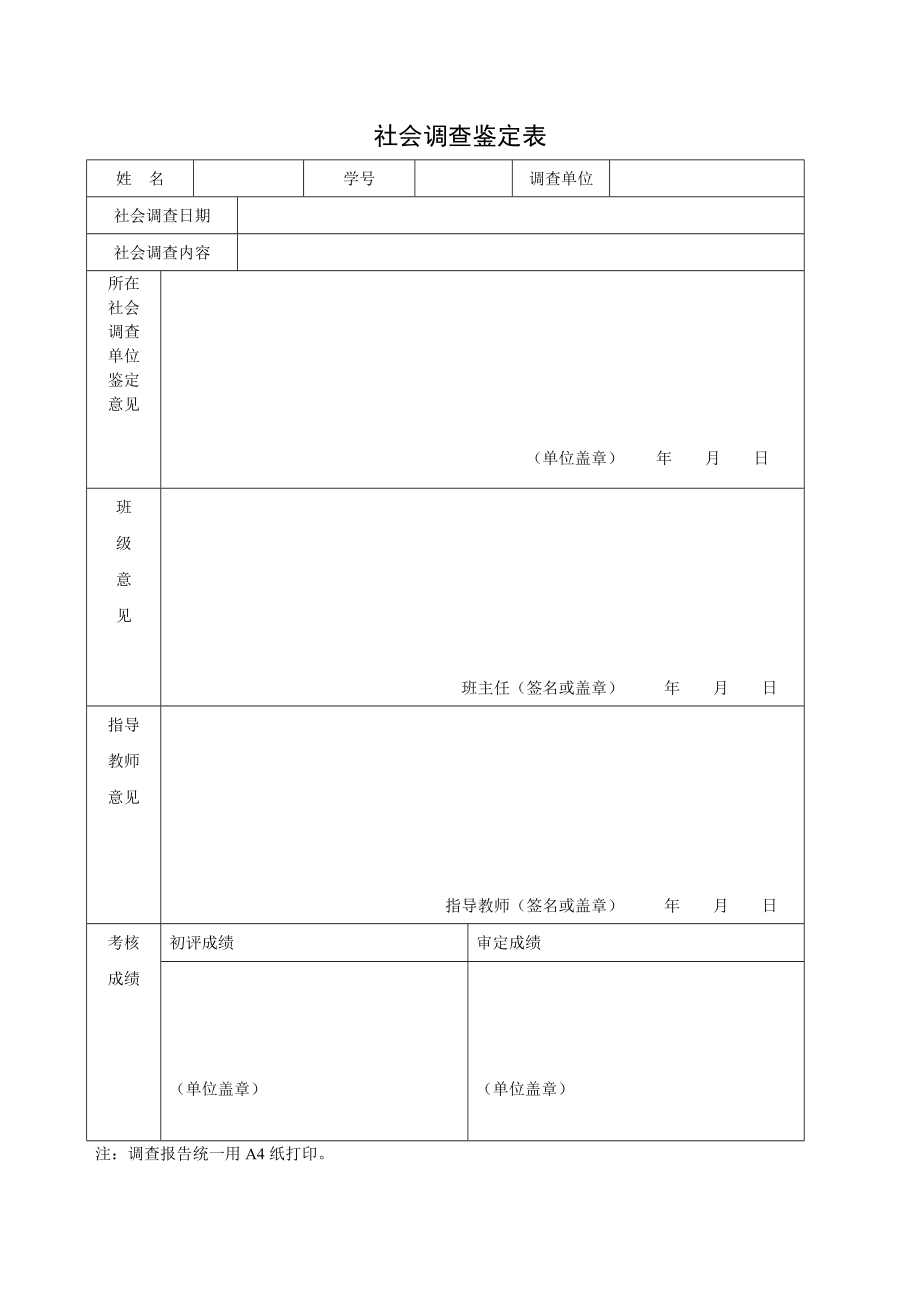 社会调查鉴定表_第1页