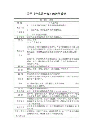 《什么是聲音》的教學(xué)設(shè)計(jì)