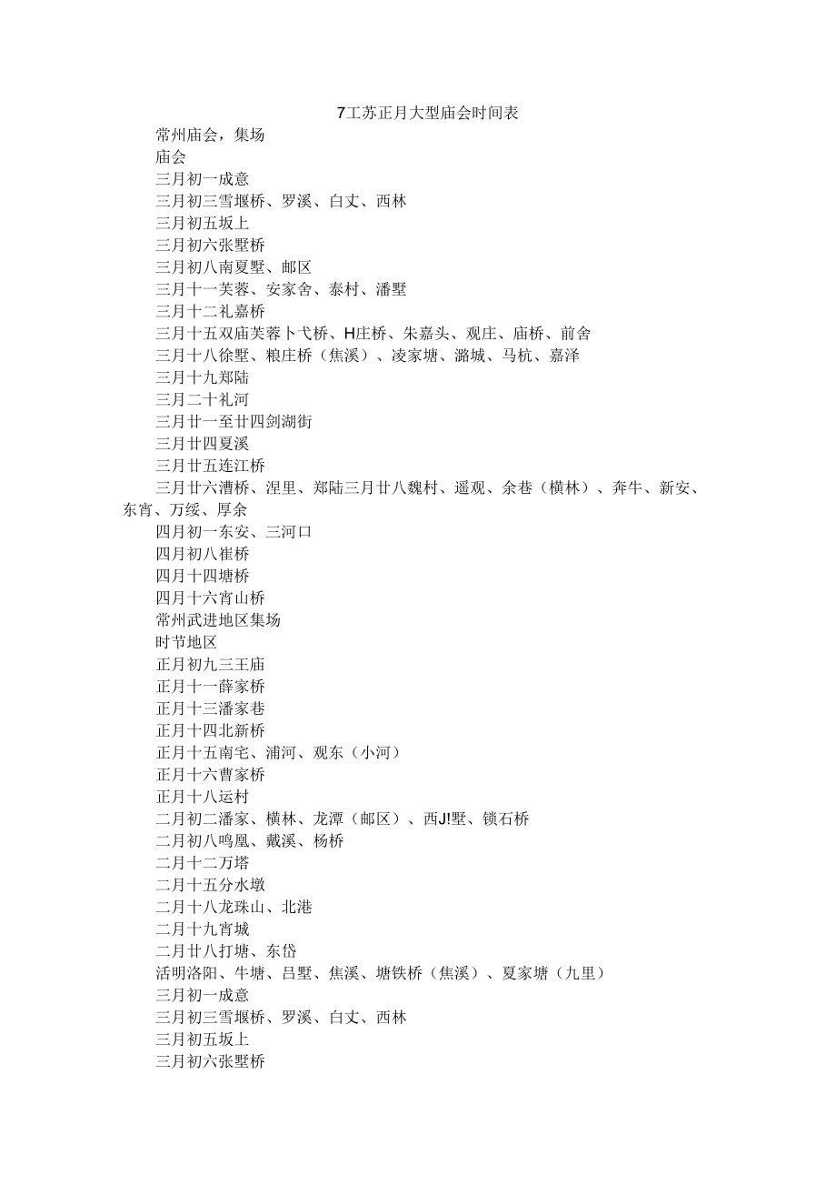 江苏正月大型庙会时间表_第1页