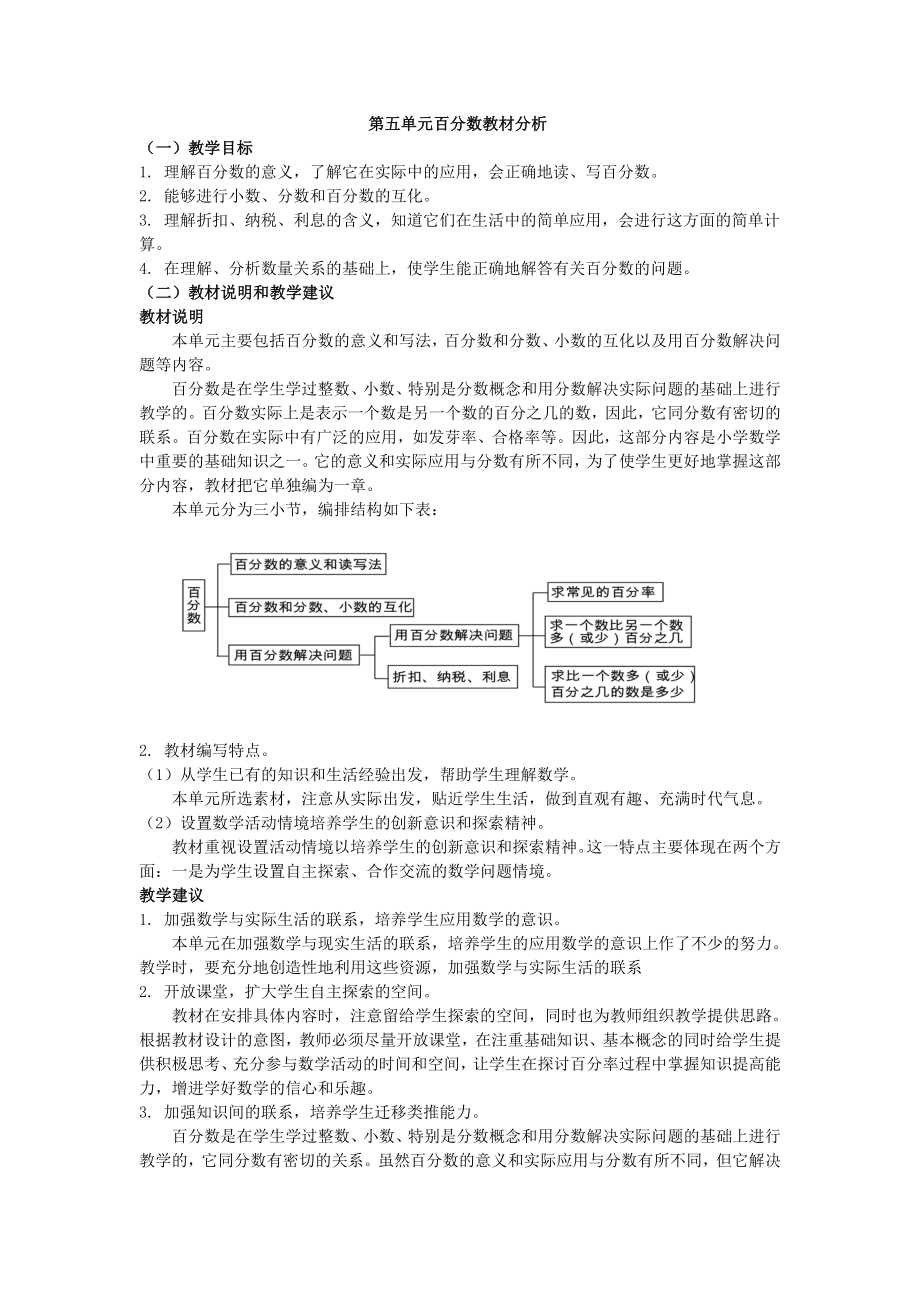 第五单元百分数教材分析_第1页