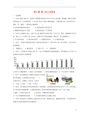 九年級歷史下冊 第二單元 第二次工業(yè)革命和近代科學(xué)文化 第5課 第二次工業(yè)革命同步練習(xí) 新人教版