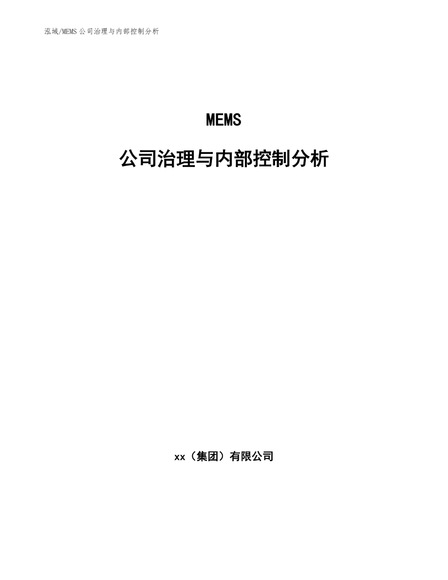 MEMS公司治理与内部控制分析_参考_第1页