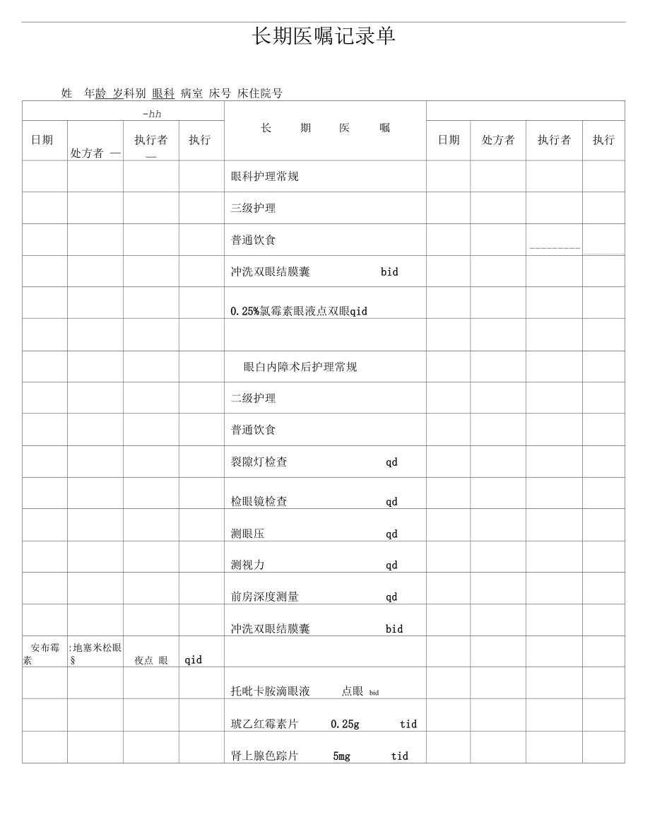 白内障病历实用模板x_第1页