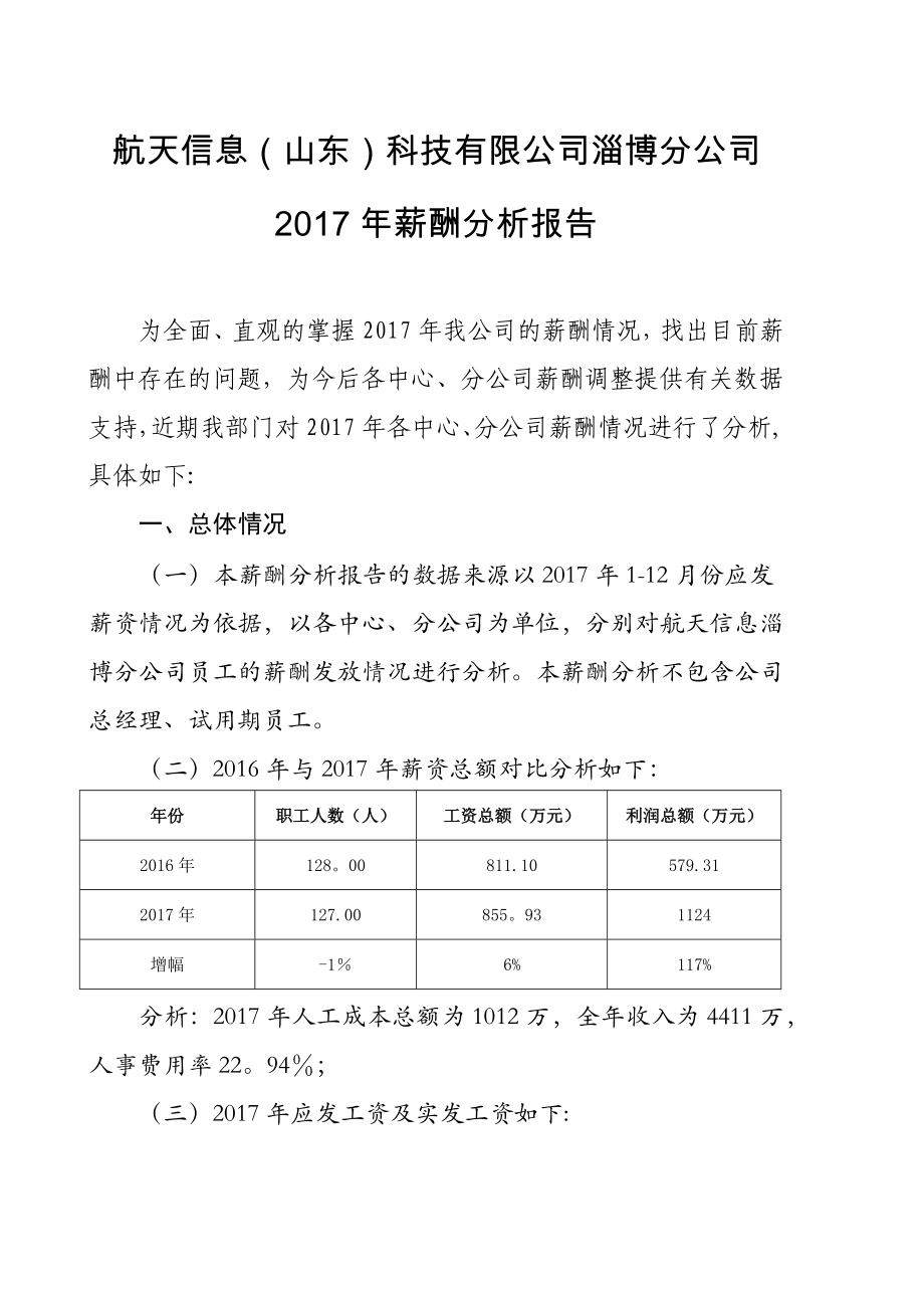 2017年薪酬分析报告_第1页