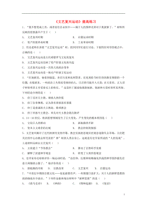 九年級歷史上冊 第五單元 資本主義的興起 第13課《文藝復(fù)興運動》提高練習(xí) 川教版