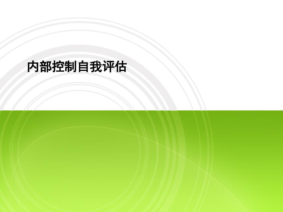 企业内部控制：lec14--内部控制自我评估课件_第1页