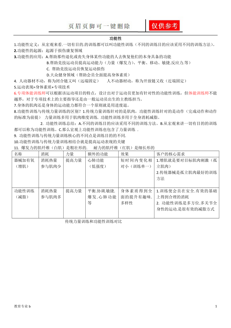 功能性课程知识梳理【骄阳教育】_第1页