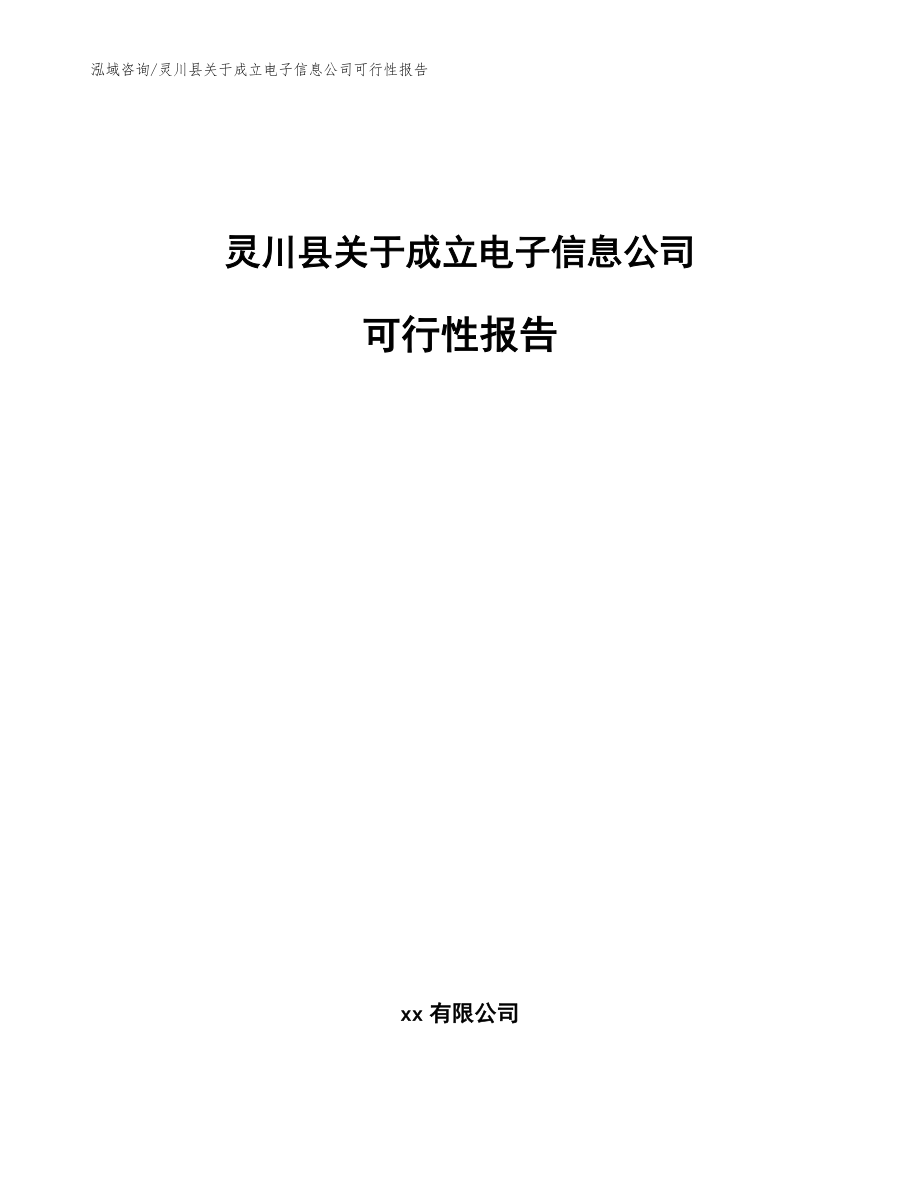 灵川县关于成立电子信息公司可行性报告【范文参考】_第1页
