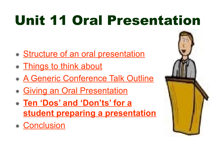 学术英语写作Unit-11-Oral-Presentation_第1页