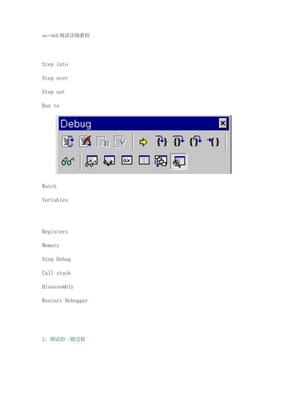 vc++60 调试详细教程_第1页