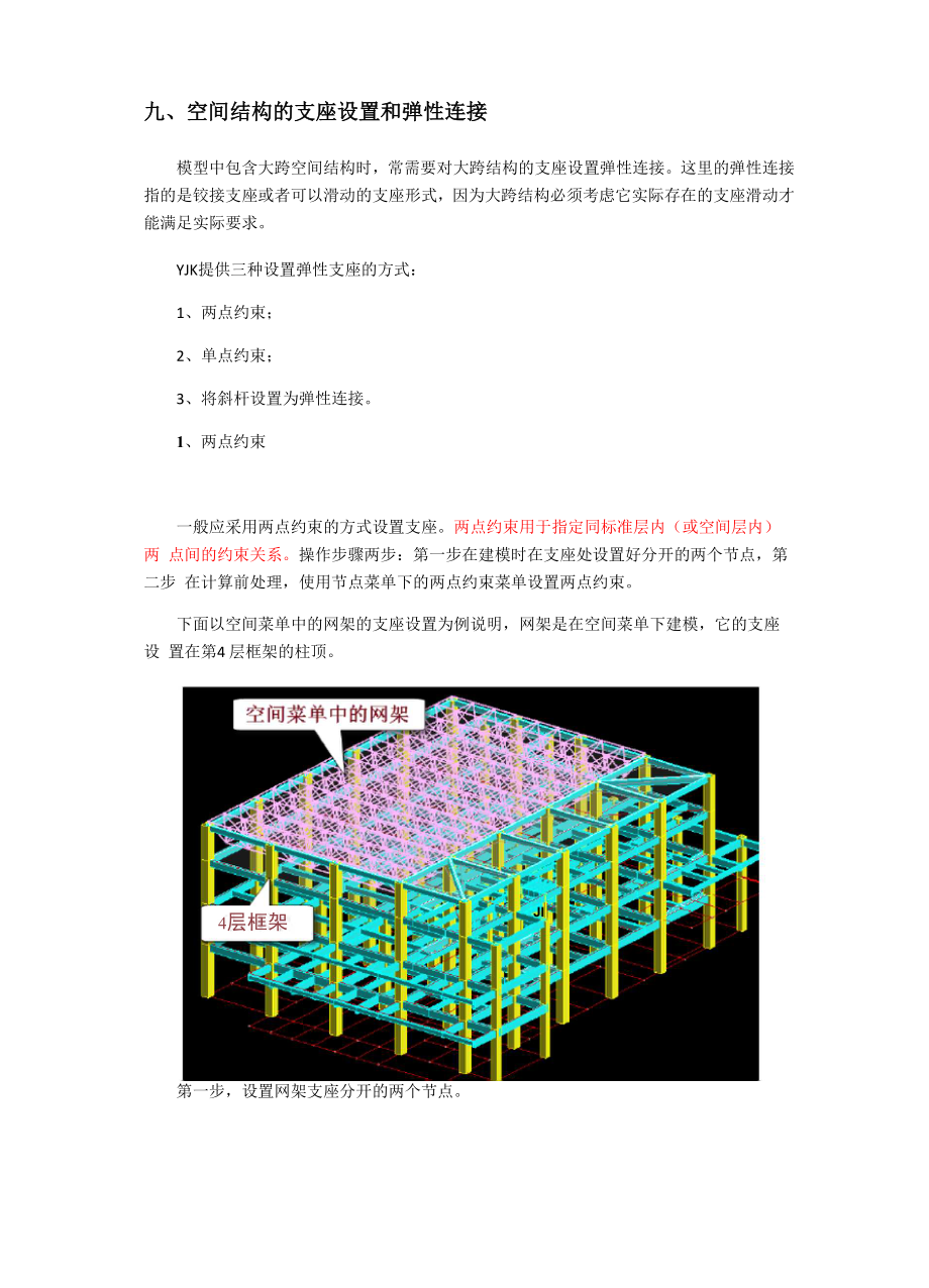 YJK 空间结构的支座设置和弹性连接全新_第1页