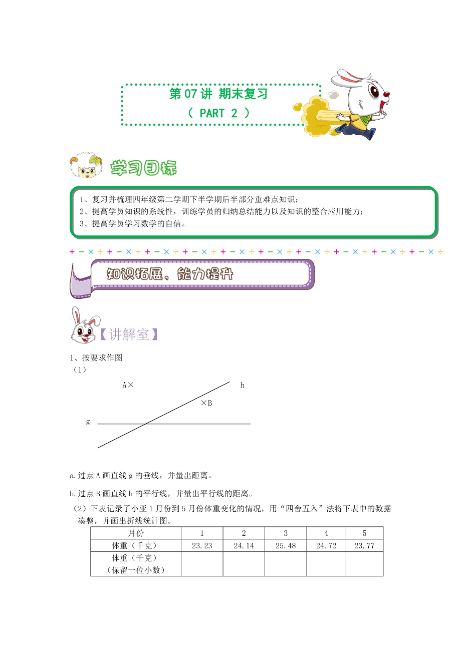 六年級下冊數(shù)學(xué)講義-小升初培優(yōu)： 第07講 期末復(fù)習(xí)（下）（解析版）全國通用_第1頁