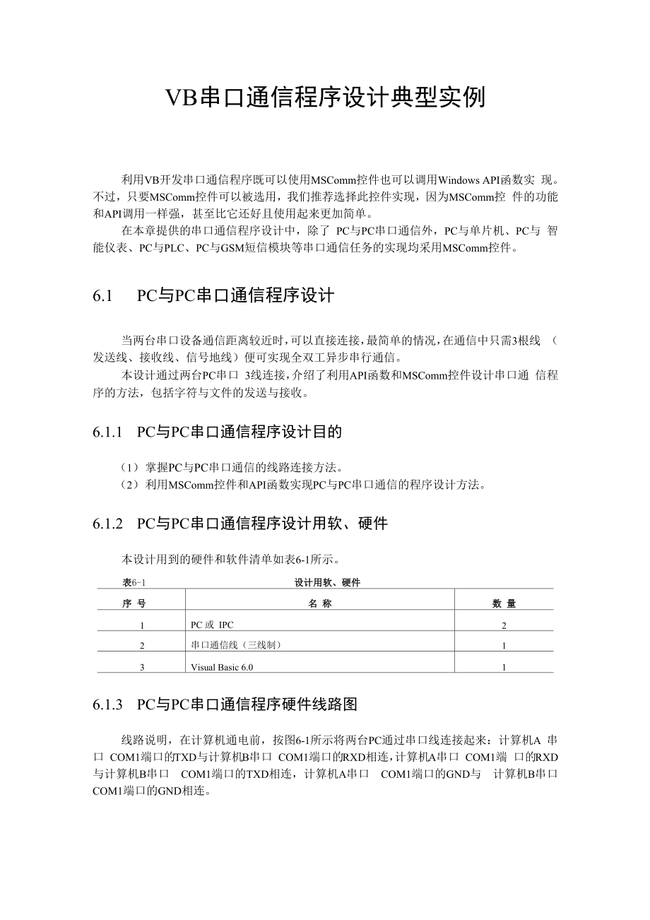 VB 串口通信程序设计典型实例_第1页