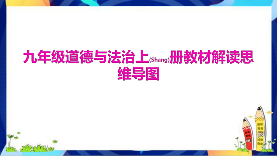 九年级道德与法治上册《教材解读思维导图课件》_第1页