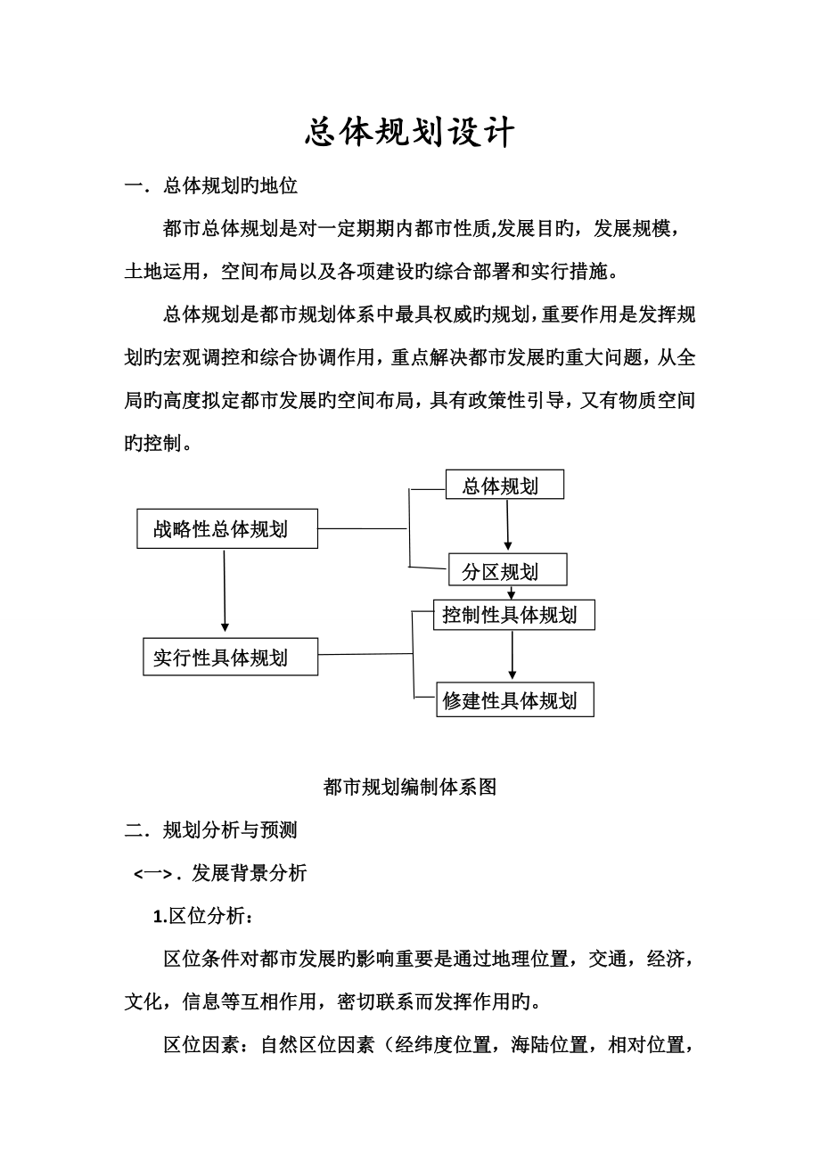 城市总体重点规划设计中一的些基础规范要点_第1页