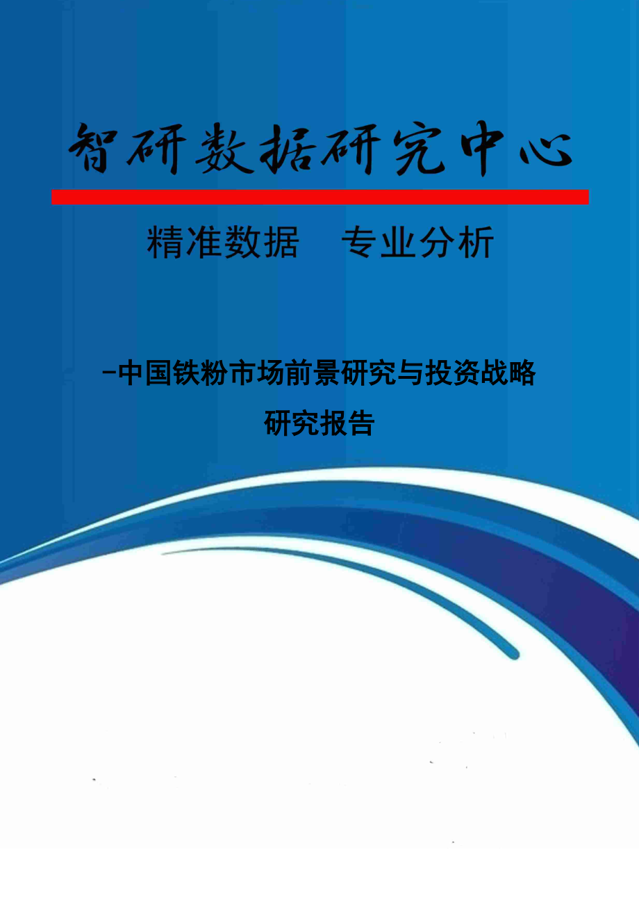 铁粉市场前景专题研究与投资战略专题研究报告_第1页