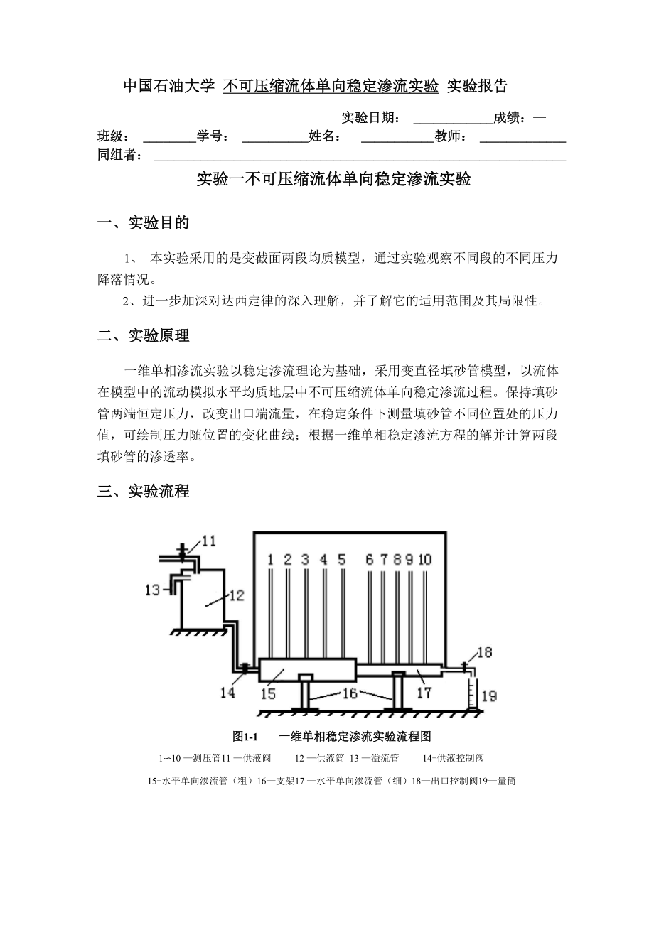 不可壓縮流體單向穩(wěn)定滲流實(shí)驗(yàn)_第1頁(yè)