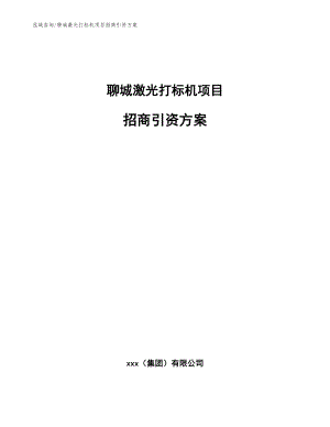 聊城激光打标机项目招商引资方案